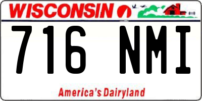 WI license plate 716NMI