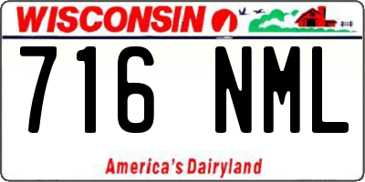 WI license plate 716NML