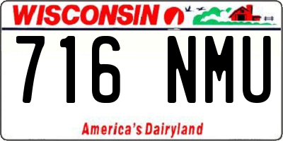 WI license plate 716NMU