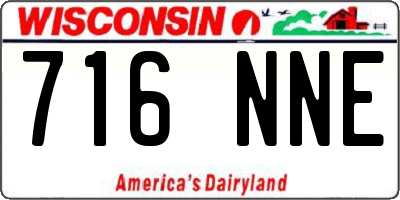 WI license plate 716NNE