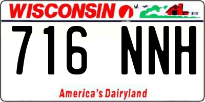 WI license plate 716NNH