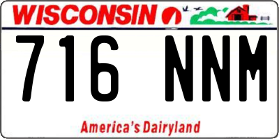 WI license plate 716NNM