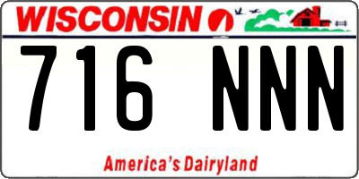 WI license plate 716NNN