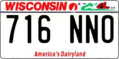 WI license plate 716NNO