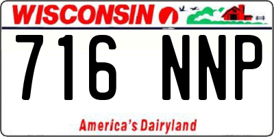 WI license plate 716NNP