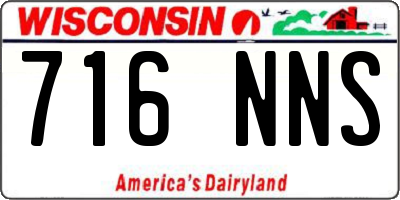 WI license plate 716NNS
