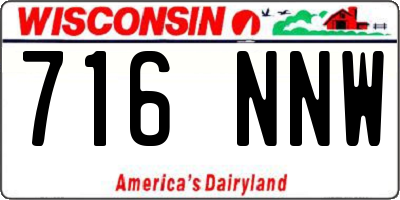 WI license plate 716NNW