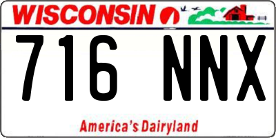 WI license plate 716NNX