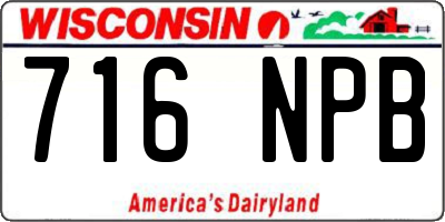 WI license plate 716NPB