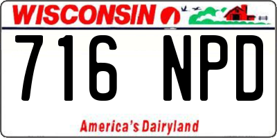 WI license plate 716NPD