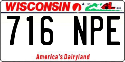WI license plate 716NPE