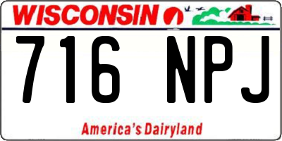 WI license plate 716NPJ