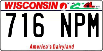 WI license plate 716NPM