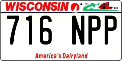 WI license plate 716NPP