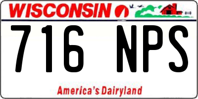 WI license plate 716NPS
