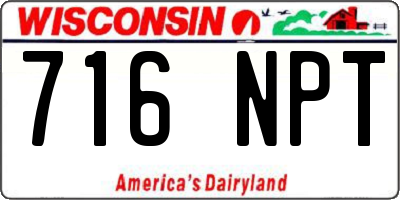 WI license plate 716NPT