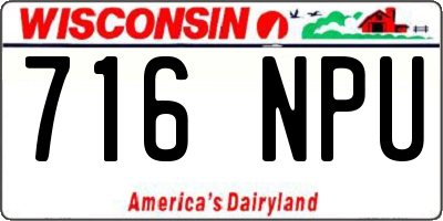 WI license plate 716NPU