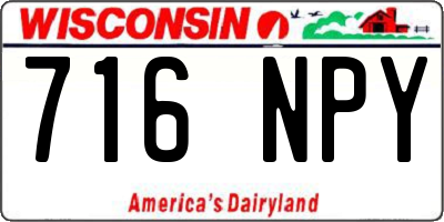 WI license plate 716NPY