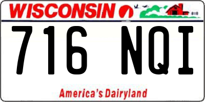 WI license plate 716NQI
