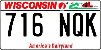 WI license plate 716NQK