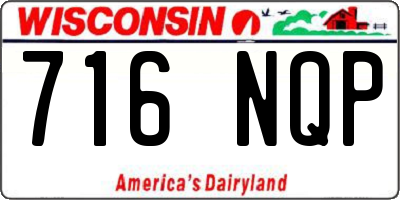 WI license plate 716NQP