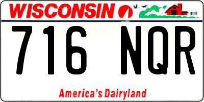 WI license plate 716NQR