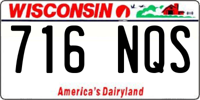 WI license plate 716NQS