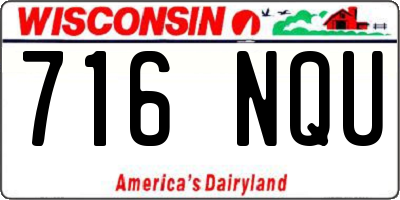 WI license plate 716NQU