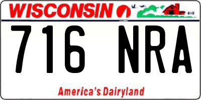 WI license plate 716NRA