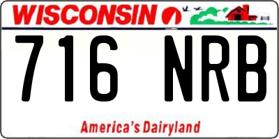 WI license plate 716NRB