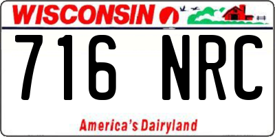 WI license plate 716NRC
