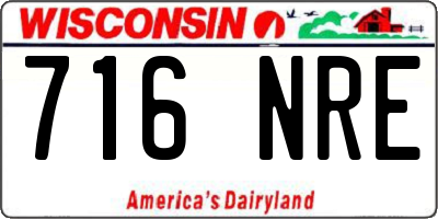 WI license plate 716NRE
