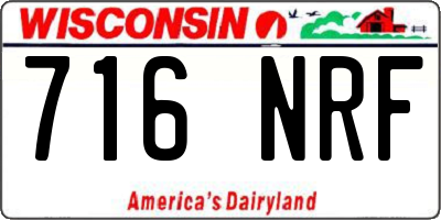 WI license plate 716NRF