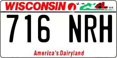 WI license plate 716NRH