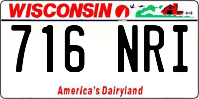 WI license plate 716NRI