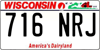 WI license plate 716NRJ