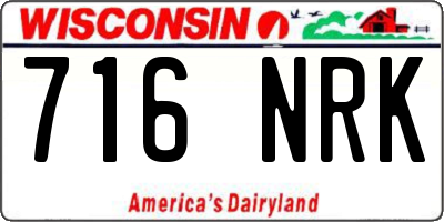 WI license plate 716NRK