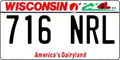 WI license plate 716NRL
