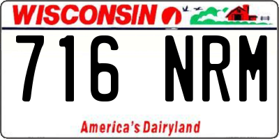 WI license plate 716NRM