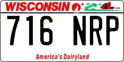 WI license plate 716NRP
