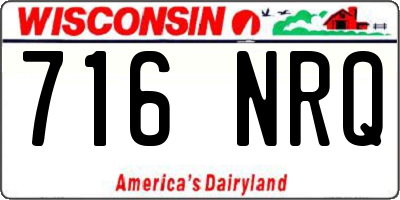 WI license plate 716NRQ
