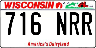 WI license plate 716NRR