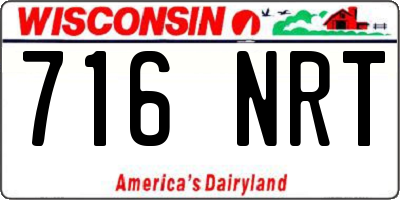 WI license plate 716NRT