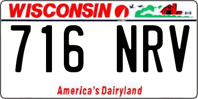 WI license plate 716NRV
