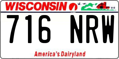 WI license plate 716NRW