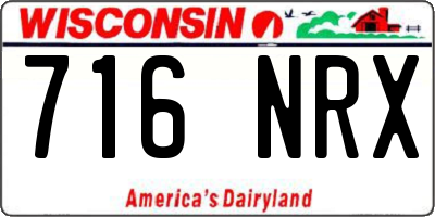 WI license plate 716NRX