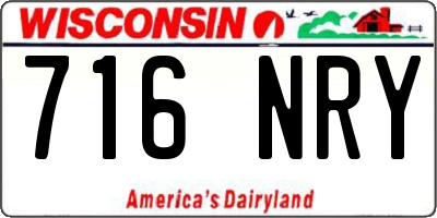 WI license plate 716NRY