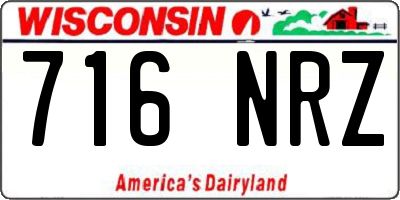 WI license plate 716NRZ