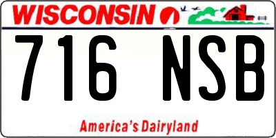 WI license plate 716NSB