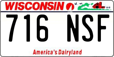WI license plate 716NSF